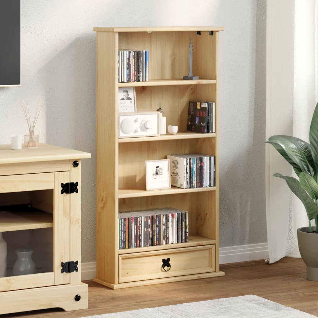 vidaXL CD Cabinet Corona 52x17.5x103 cm Solid Wood Pine