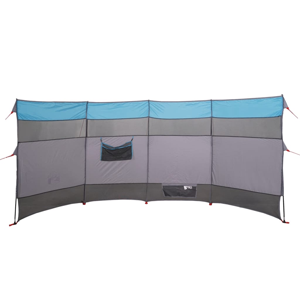 vidaXL Camping Windbreak Blue 366x152x152 cm Waterproof