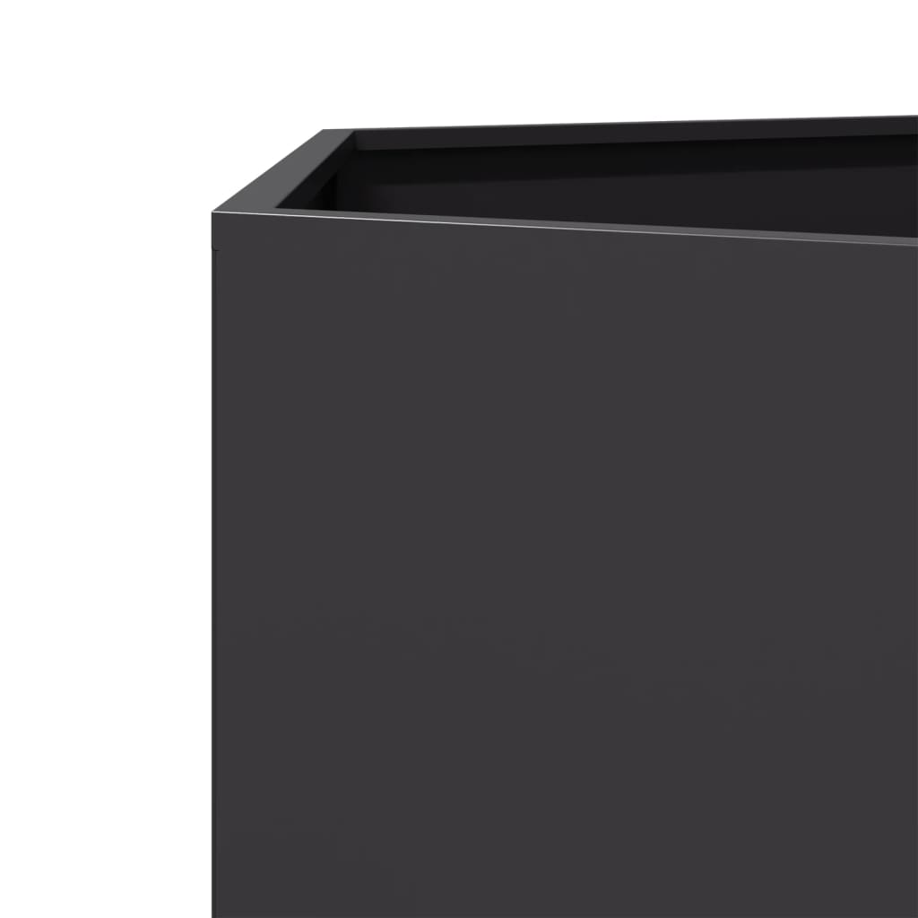 vidaXL Garden Planter Black Hexagon 104x90x45 cm Steel