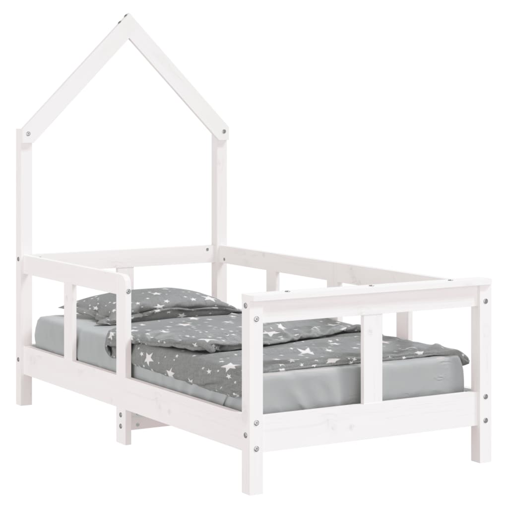 vidaXL Kids Bed Frame White 70x140 cm Solid Wood Pine