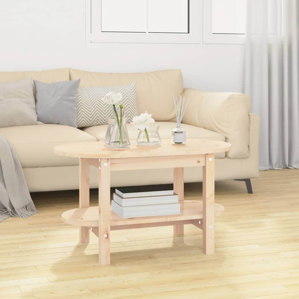 vidaXL Coffee Table 80x45x45 cm Solid Wood Pine