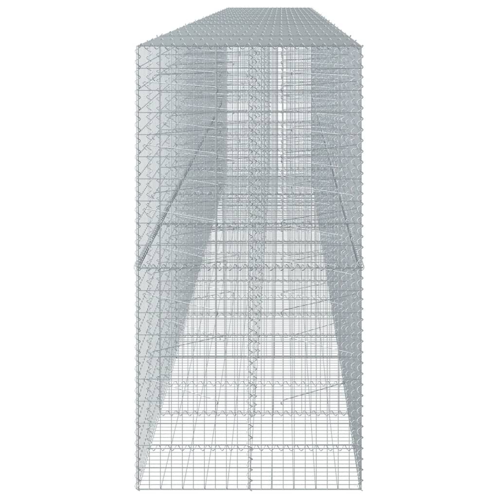 vidaXL Gabion Basket with Cover 950x100x200 cm Galvanised Iron