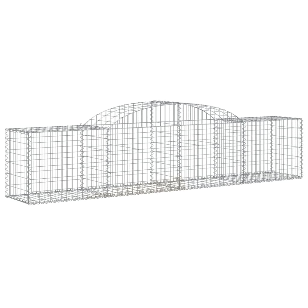 vidaXL Arched Gabion Baskets 20 pcs 300x50x60/80 cm Galvanised Iron