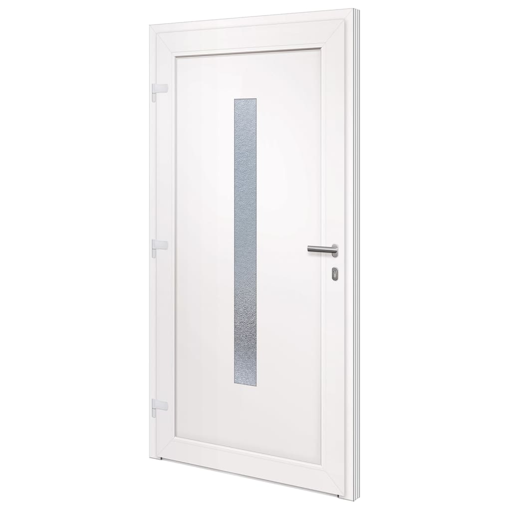 vidaXL Front Door White 108x200 cm PVC