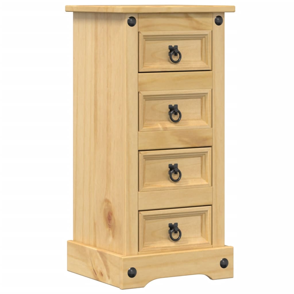 vidaXL Bedside Cabinet Corona 35x32.5x74 cm Solid Wood Pine