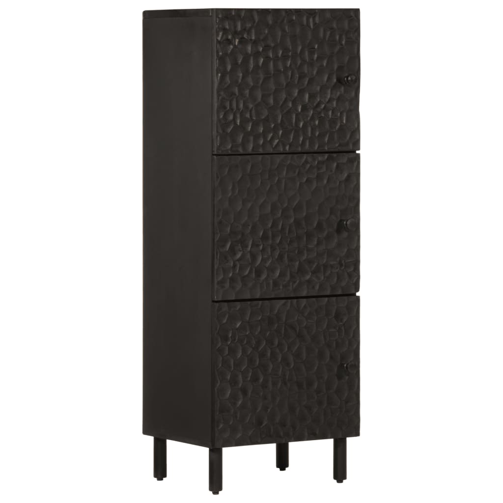 vidaXL Highboard Black 40x33x110 cm Solid Wood Mango