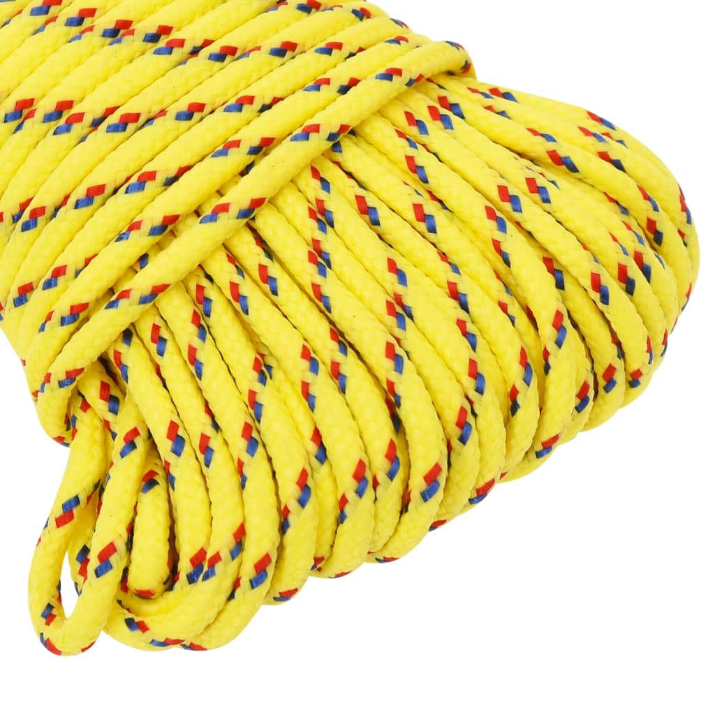 vidaXL Boat Rope Yellow 4 mm 250 m Polypropylene