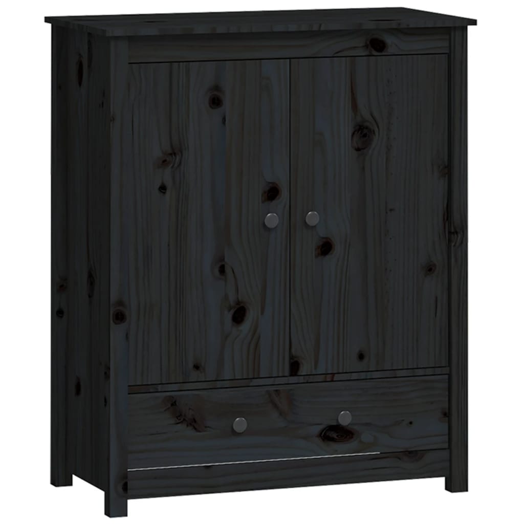 vidaXL Highboard Black 83x41,5x100 cm Solid Wood Pine