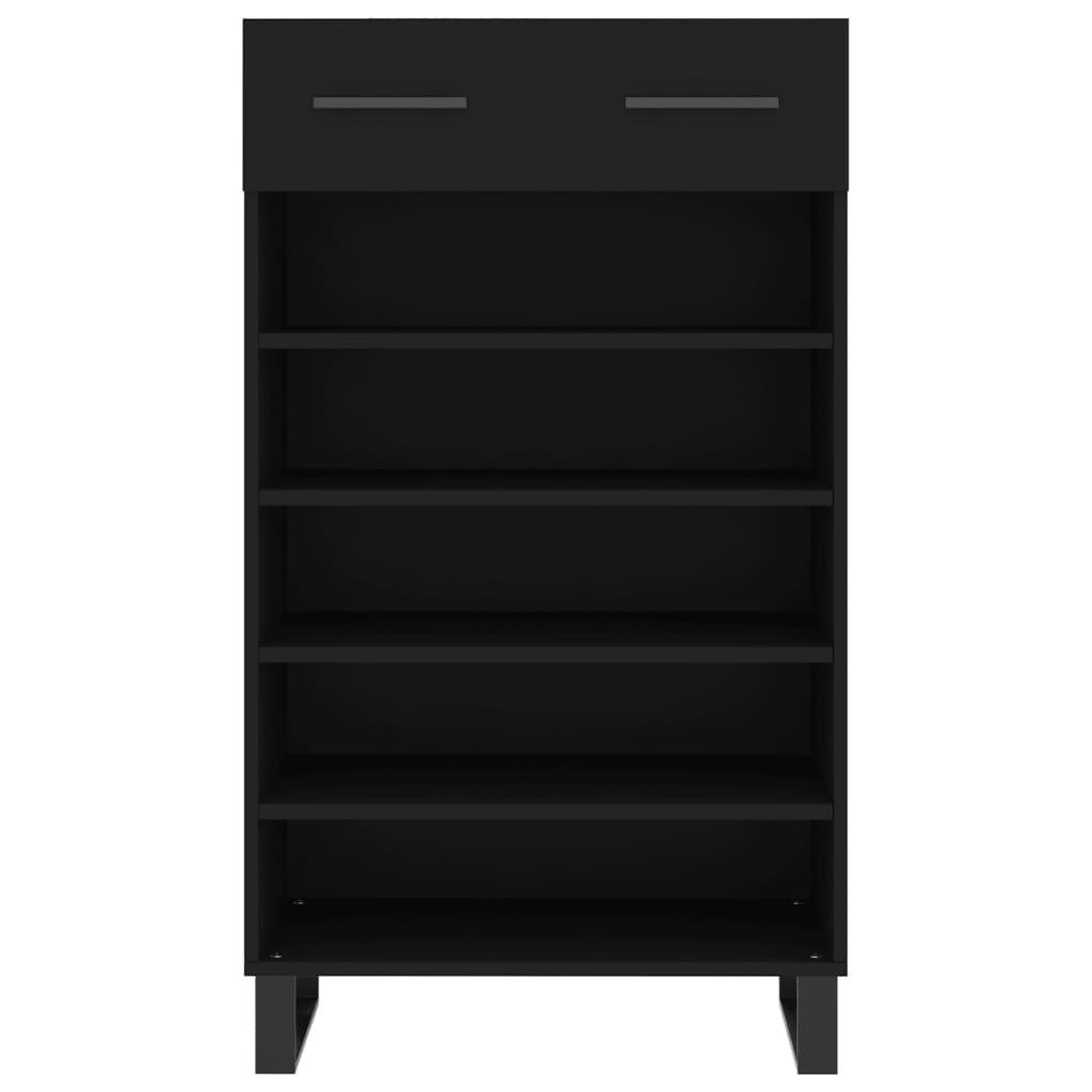 vidaXL Shoe Cabinet Black 60x35x105 cm Engineered Wood