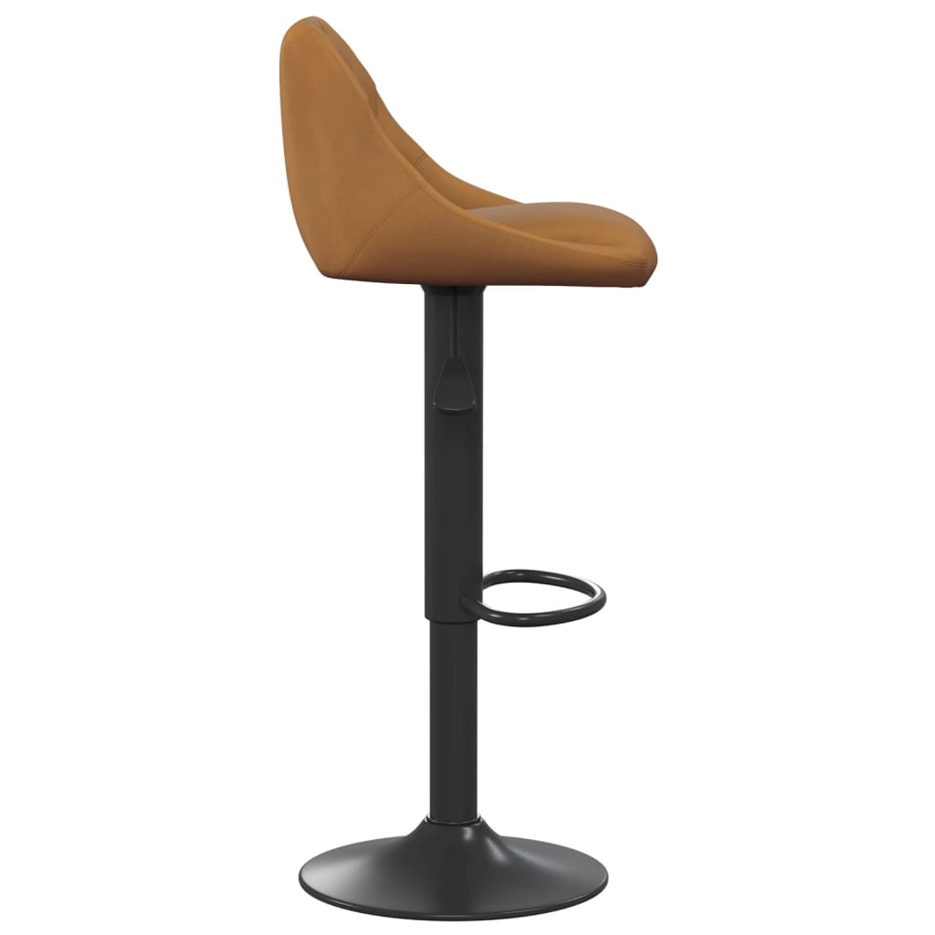 vidaXL Bar Stools 2 pcs Brown Velvet