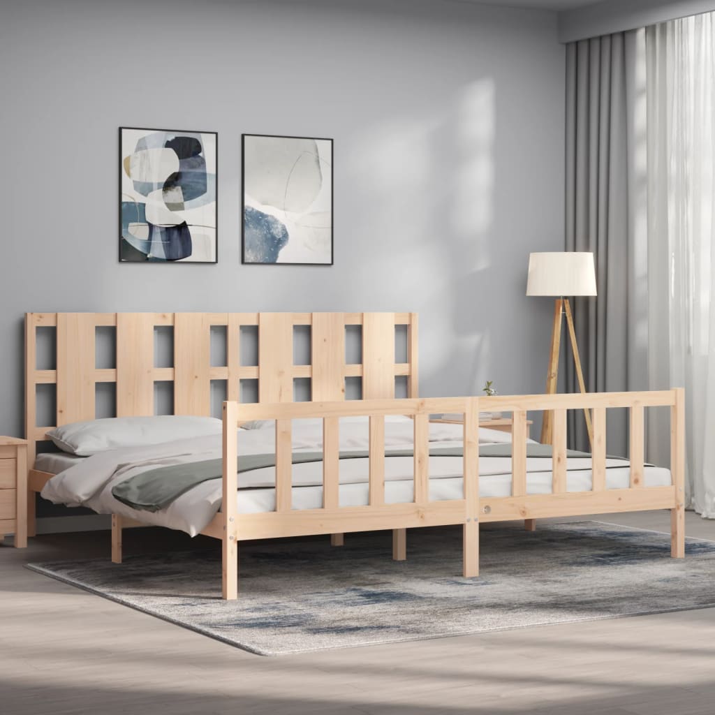 vidaXL Bed Frame without Mattress Solid Wood Pine