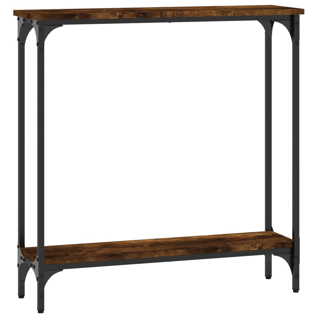 vidaXL Console Table Smoked Oak 75x22.5x75 cm Engineered Wood