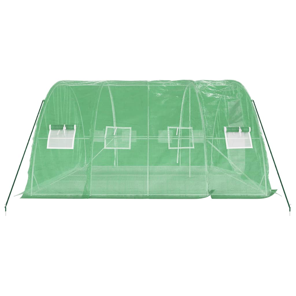 vidaXL Greenhouse with Steel Frame Green 20 m² 5x4x2.3 m