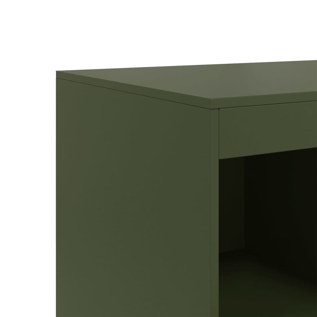 vidaXL Highboard Olive Green 67x39x95 cm Steel