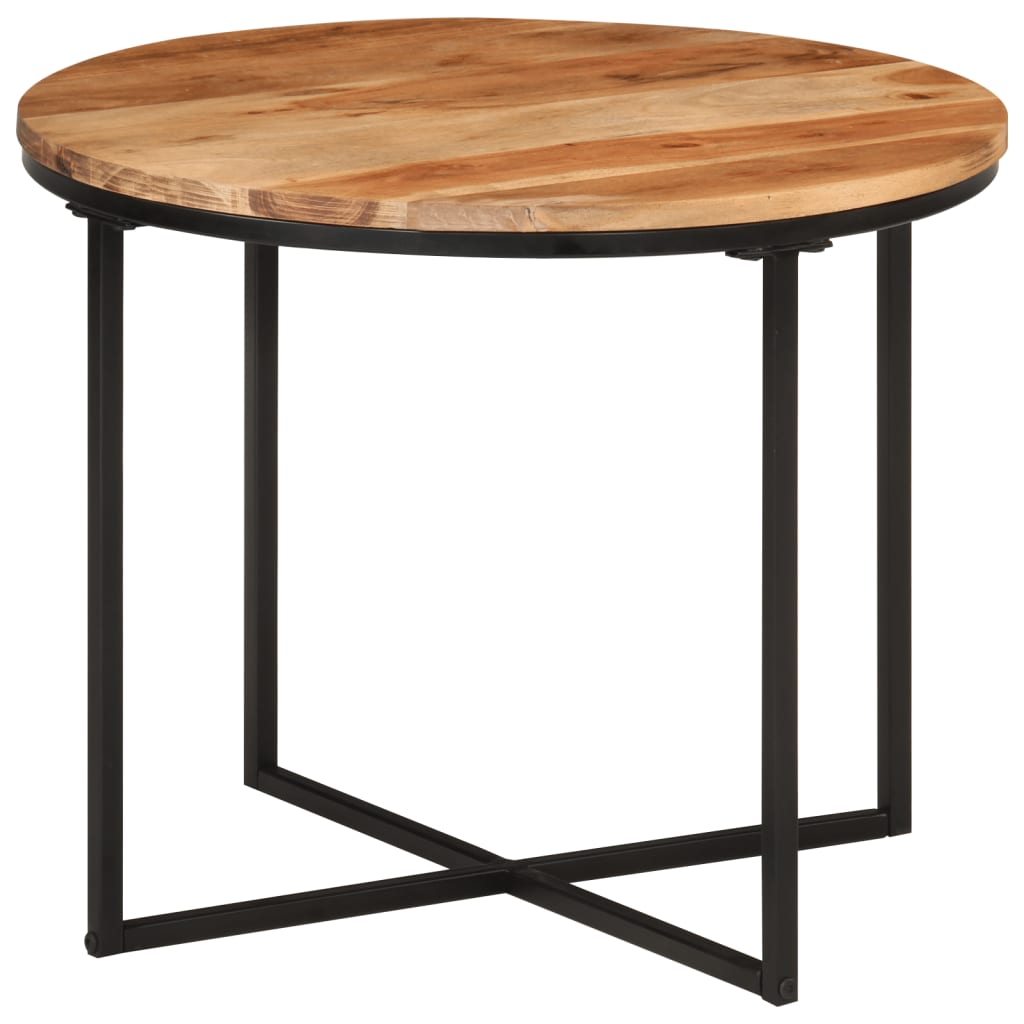 vidaXL Coffee Table 55x55x45 cm Solid Wood Acacia and Iron