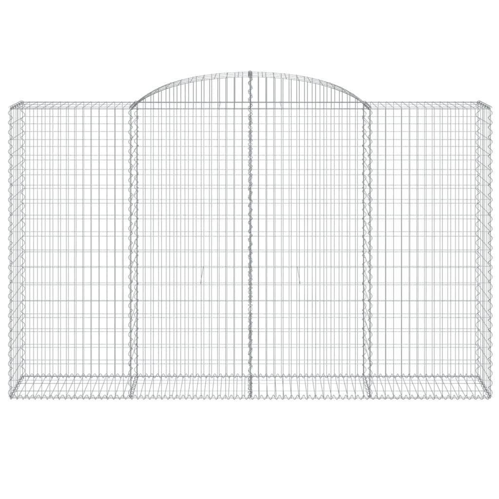 vidaXL Arched Gabion Baskets 13 pcs 300x50x180/200 cm Galvanised Iron