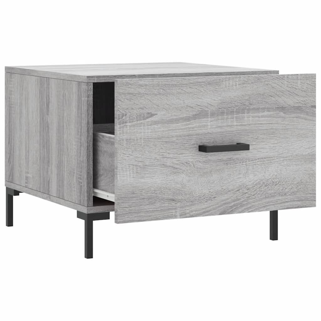 vidaXL Coffee Table Grey Sonoma 50x50x40 cm Engineered Wood