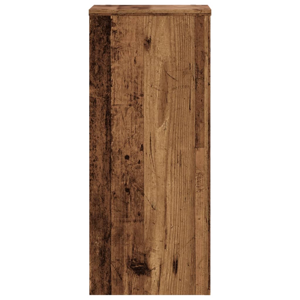 vidaXL Plant Stands 2 pcs Old Wood 30x30x70 cm Engineered wood