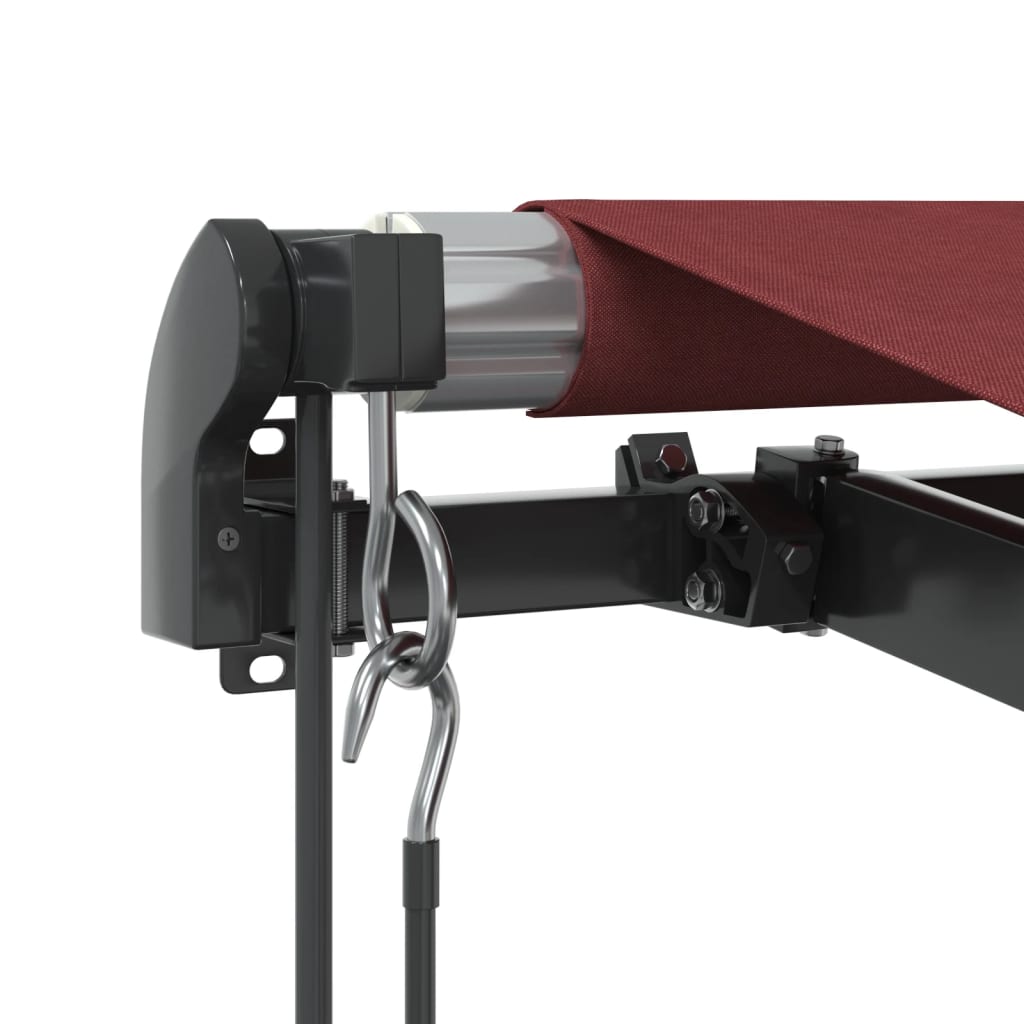 vidaXL Automatic Retractable Awning with LEDs Burgundy 600x350 cm