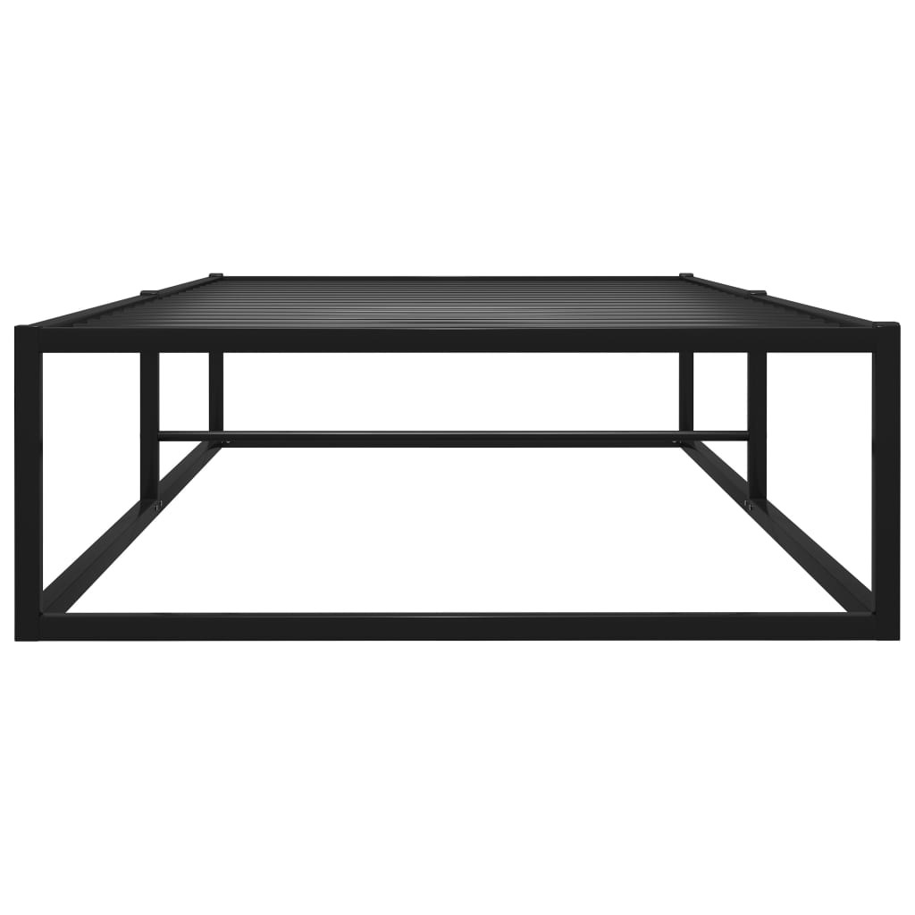 vidaXL Bed Frame without Mattress Black Metal 100x200 cm