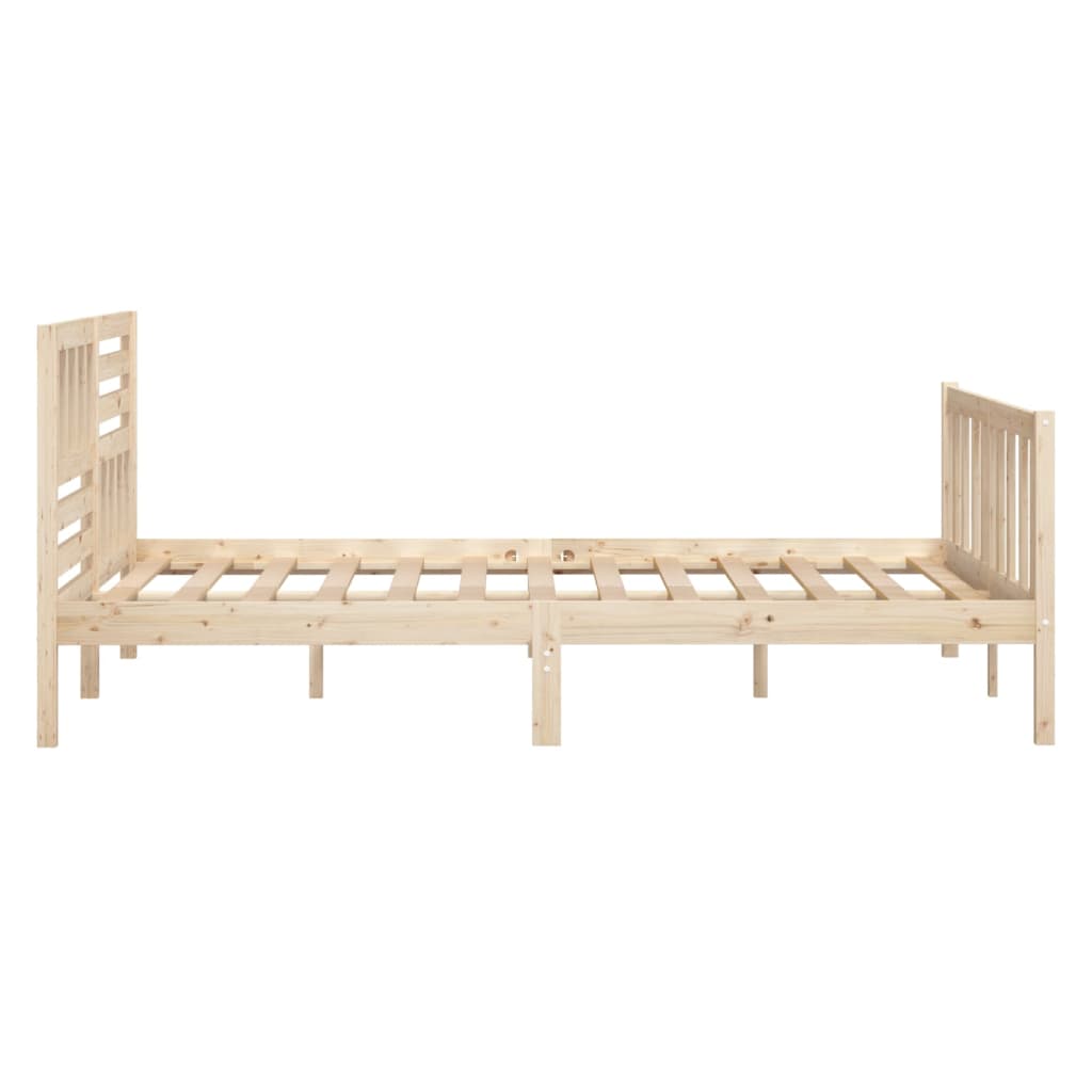 vidaXL Bed Frame without Mattress Solid Wood 120x200 cm (810077+814134)