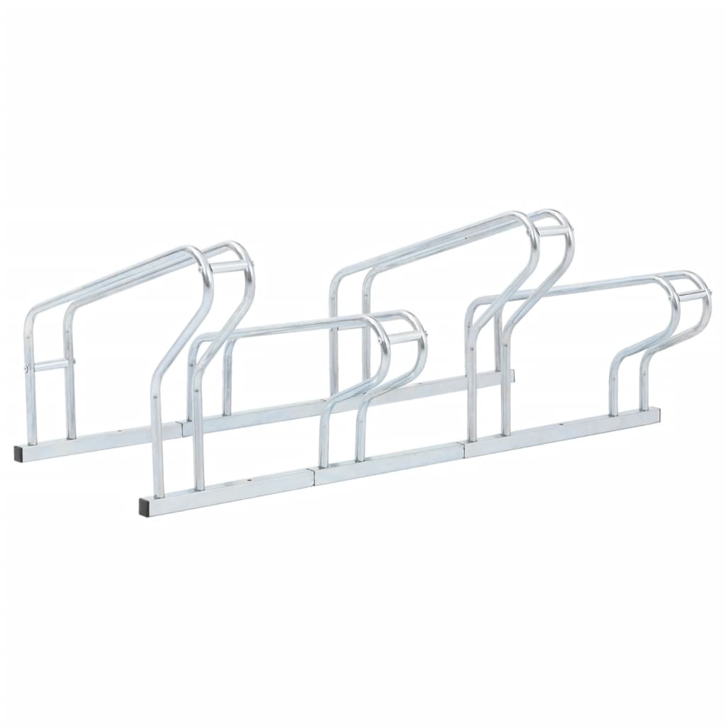 vidaXL Bicycle Stand for 4 Bikes Floor Freestanding Galvanised Steel