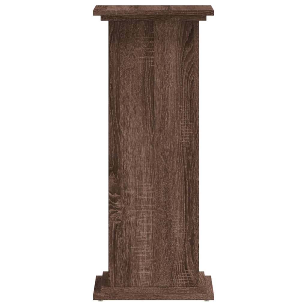 vidaXL Plant Stand Brown Oak 33x33x80 cm Engineered Wood