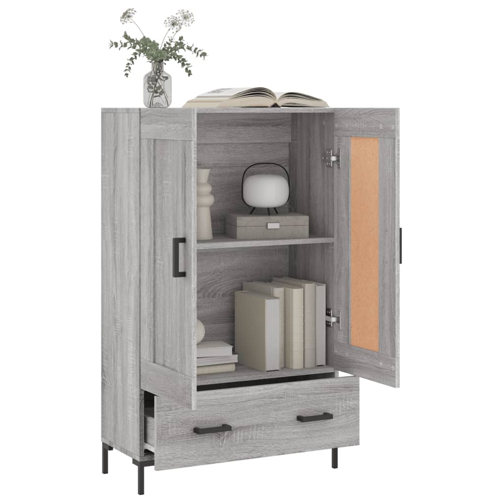 vidaXL Highboard Grey Sonoma 69.5x31x115 cm Engineered Wood