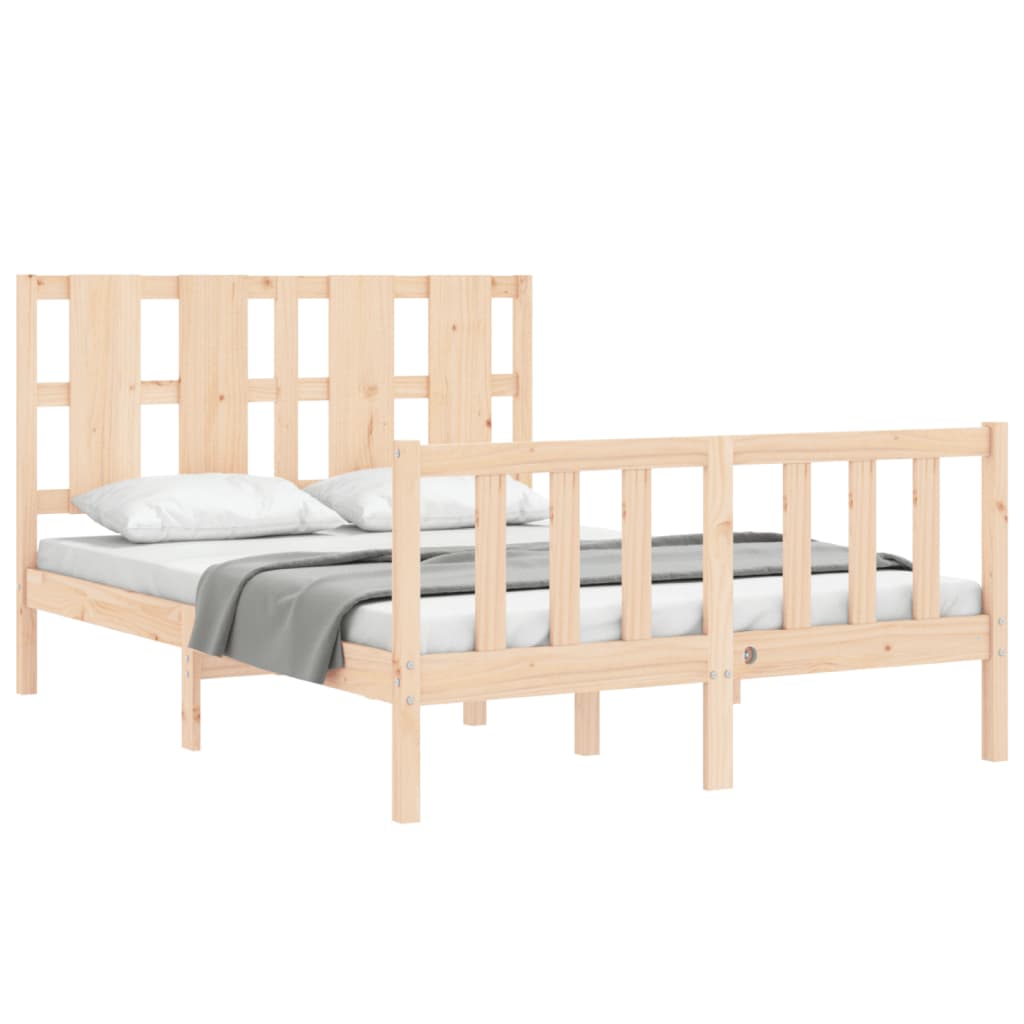 vidaXL Bed Frame without Mattress 140x190 cm Solid Wood Pine