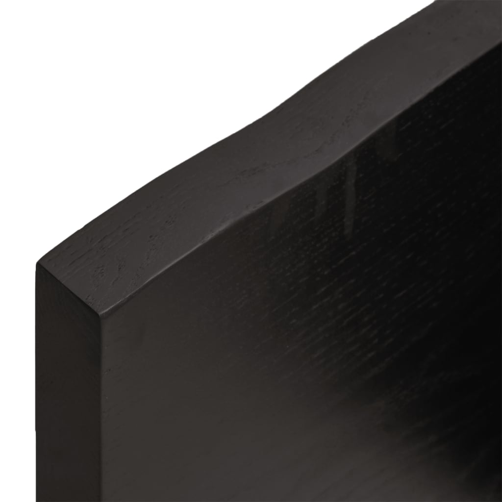 vidaXL Bathroom Countertop Dark Brown 80x30x(2-4) cm Treated Solid Wood