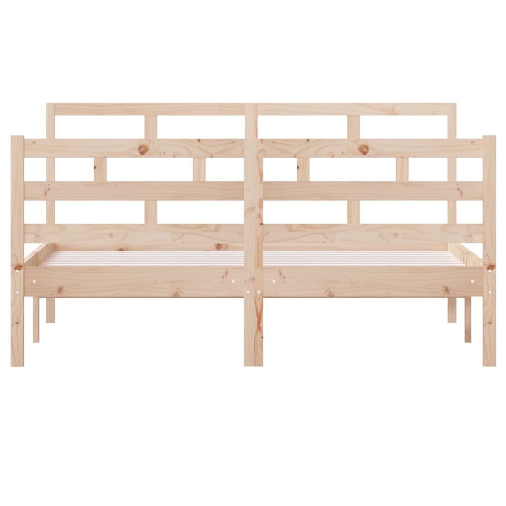 vidaXL Bed Frame without Mattress Solid Wood 140x190 cm (810410+814194)