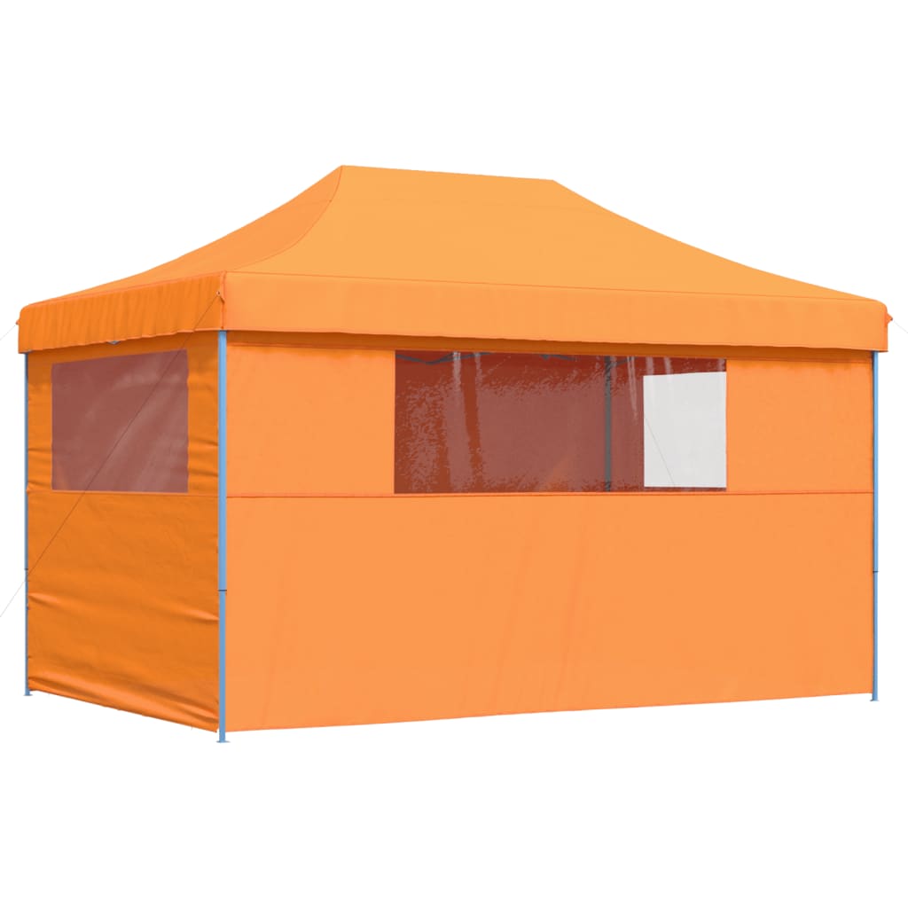 vidaXL Foldable Party Tent Pop-Up with 4 Sidewalls Orange