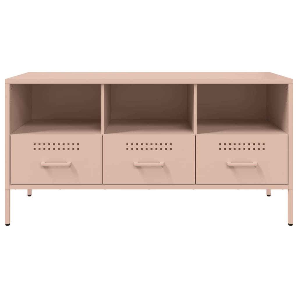 vidaXL TV Cabinet Pink 100.5x39x50.5 cm Steel