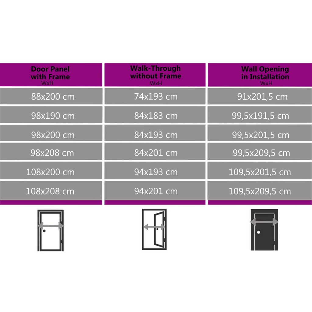 vidaXL Front Door Anthracite 108x208 cm PVC