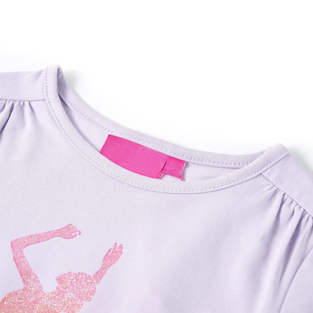 Kids' T-shirt with Long Sleeves Light Lilac 128