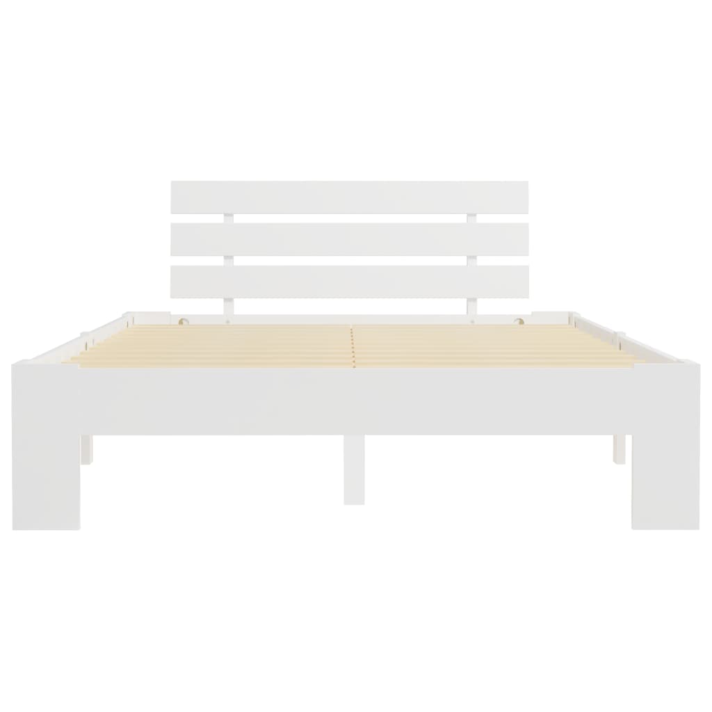 vidaXL Bed Frame without Mattress White 140x200 cm Solid Wood Pine