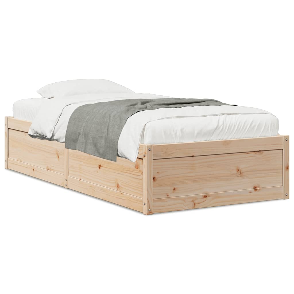 vidaXL Bed Frame without Mattress 100x200 cm Solid Wood Pine