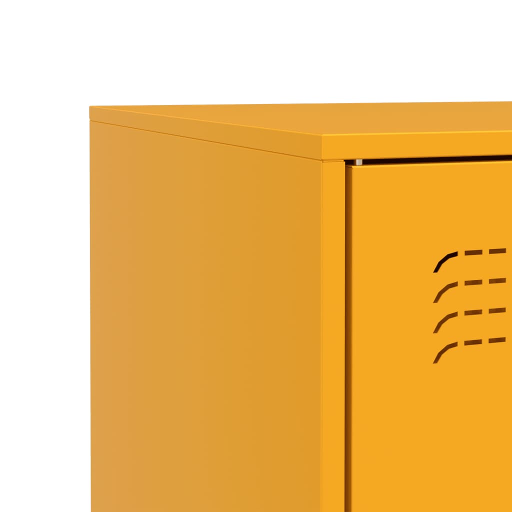 vidaXL Sideboard Mustard Yellow 67x39x83 cm Steel