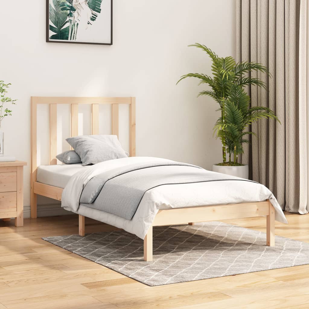 vidaXL Bed Frame without Mattress Solid Wood Pine 90x200 cm