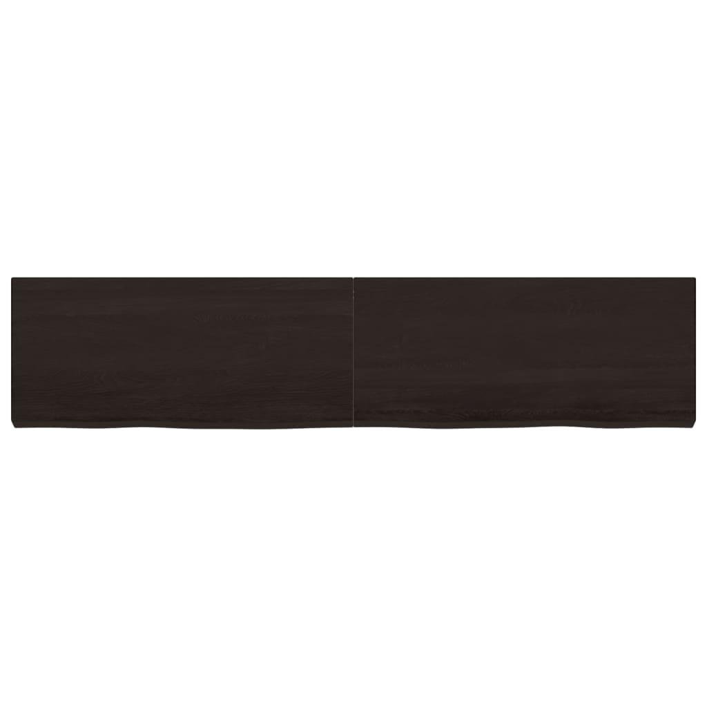 vidaXL Bathroom Countertop Dark Brown 180x40x(2-6) cm Treated Solid Wood