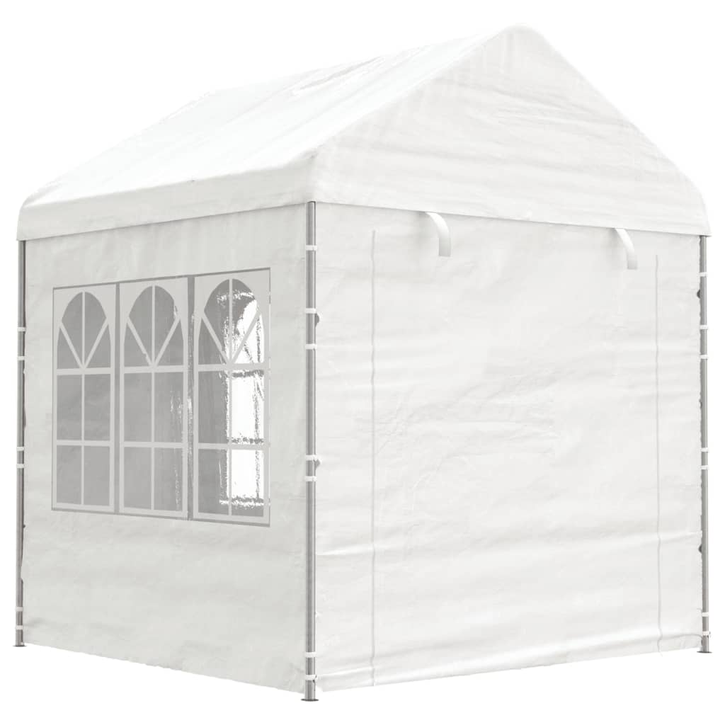 vidaXL Gazebo with Roof White 17.84x2.28x2.69 m Polyethylene