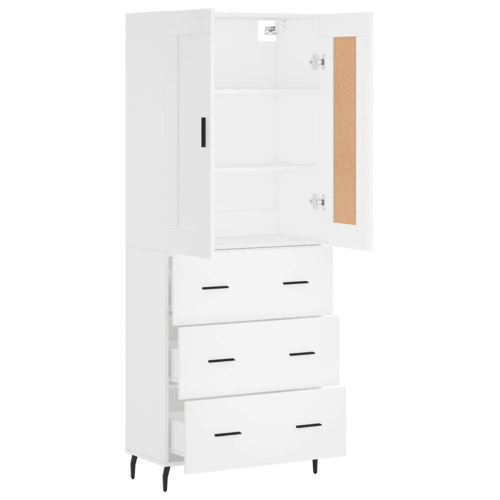 vidaXL Highboard White 69.5x34x180 cm Engineered Wood