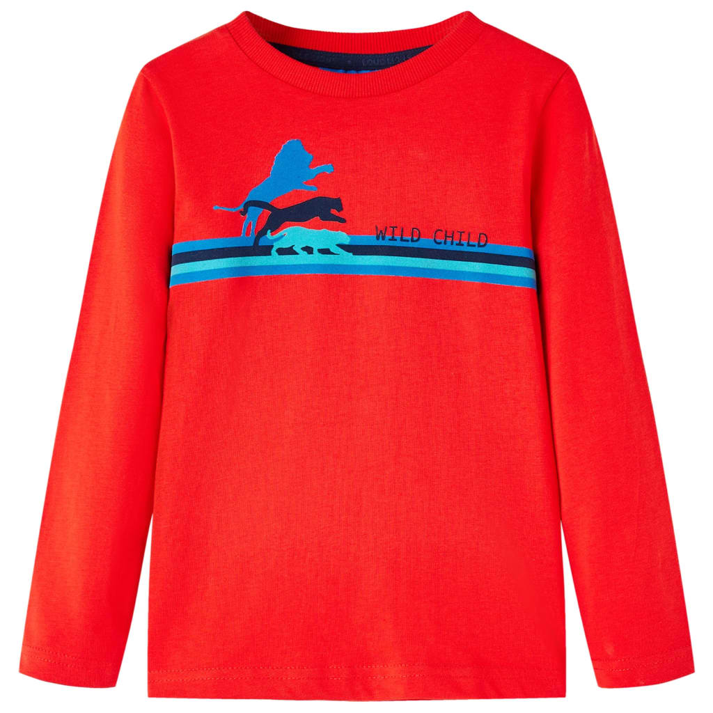 Kids' T-shirt with Long Sleeves Red 104