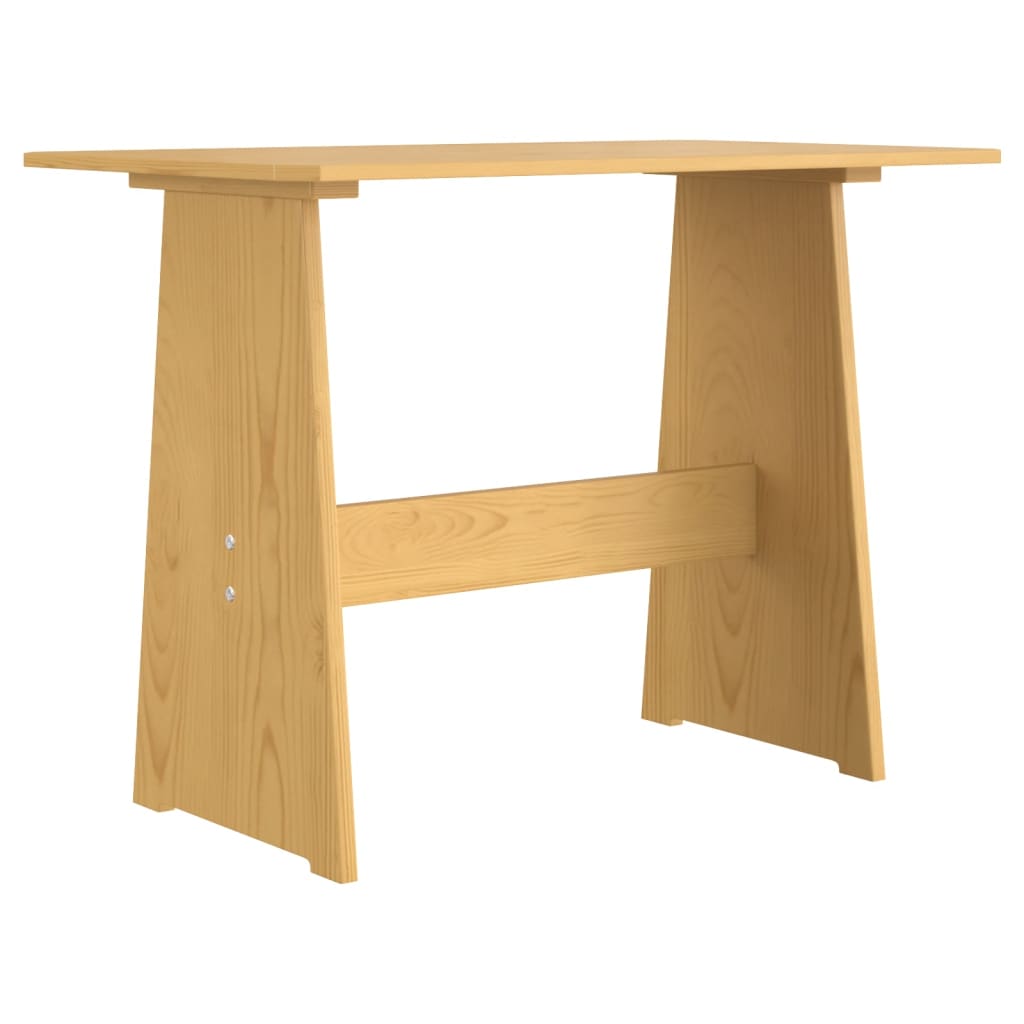 vidaXL Dining Table with Bench REINE Honey Brown Solid Wood Pine