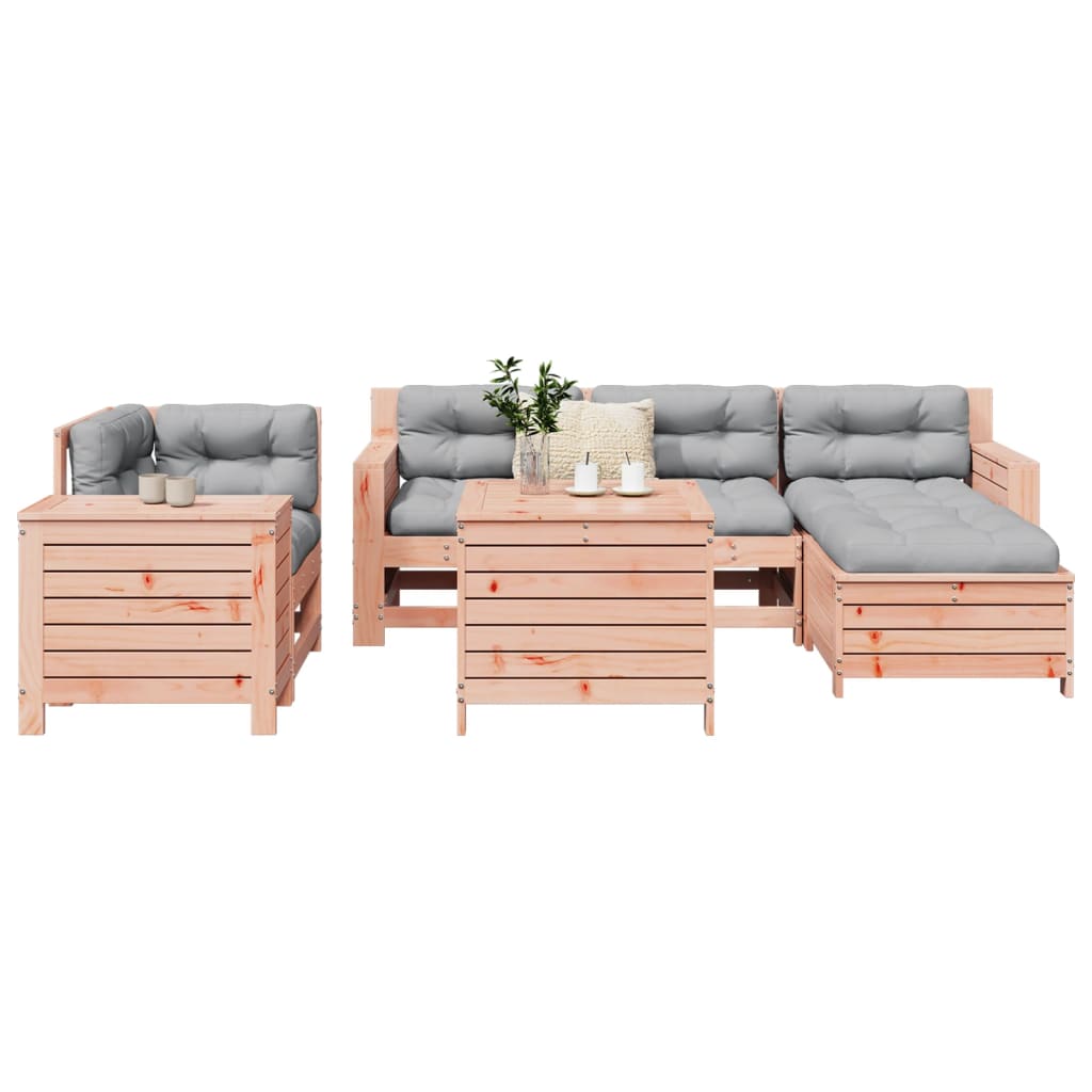 vidaXL 7 Piece Garden Sofa Set Solid Wood Douglas Fir