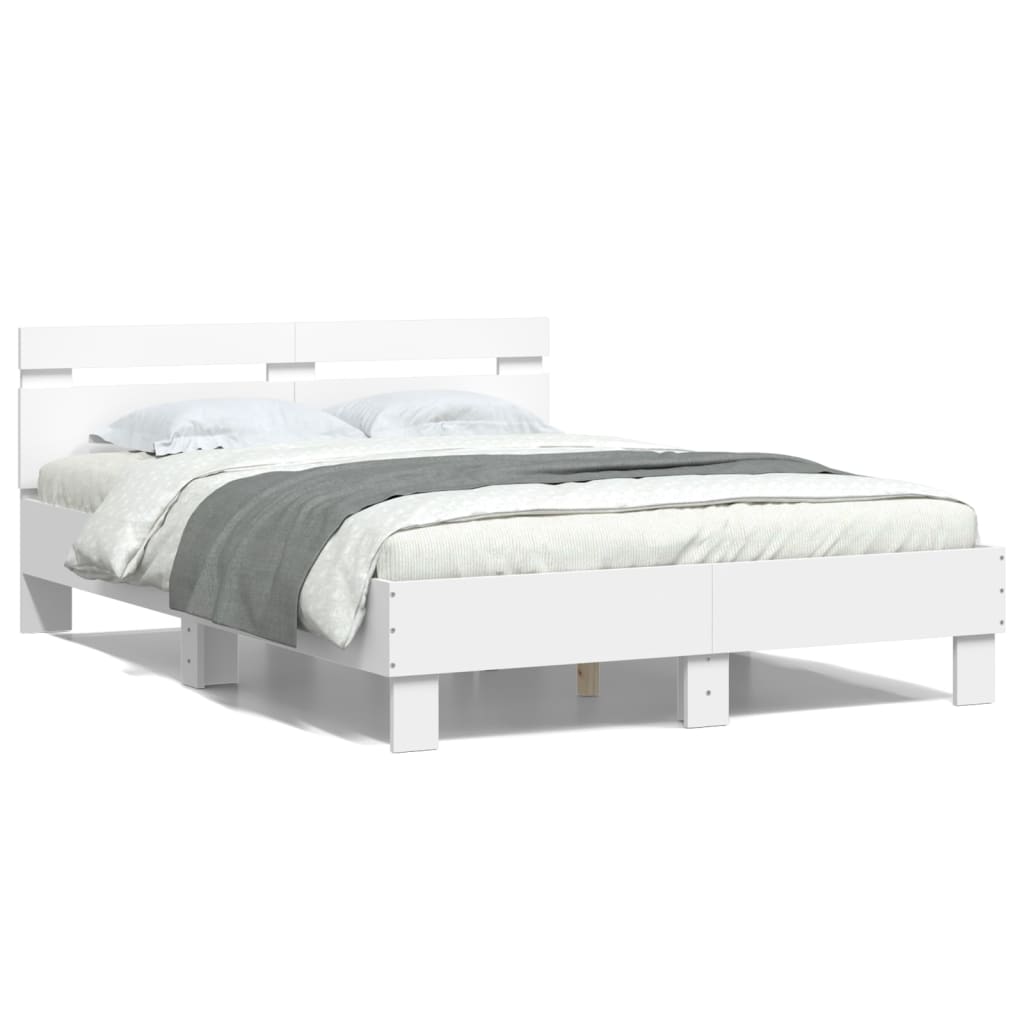 vidaXL Bed Frame without Mattress White 120x190 cm Small Double