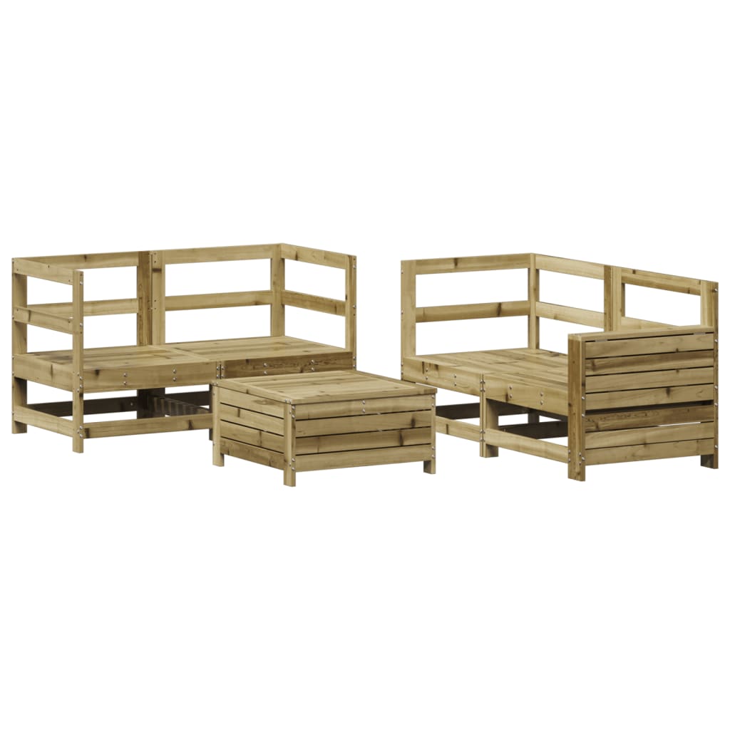 vidaXL 5 Piece Garden Sofa Set Impregnated Wood Pine