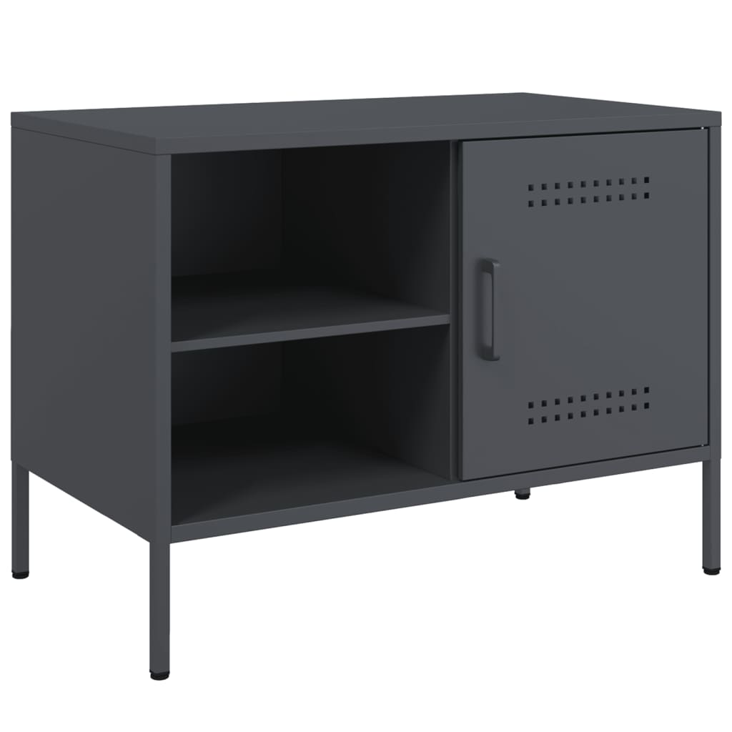 vidaXL TV Cabinet Anthracite 68x39x50.5 cm Steel