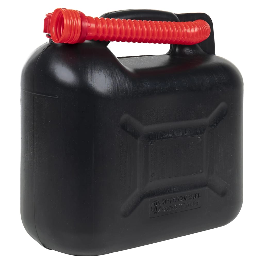 vidaXL Fuel Can with Flexible Spout 3 pcs Black 10 L Plastic