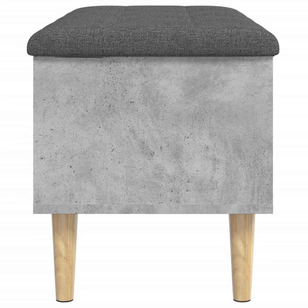 vidaXL Storage Bench Concrete Grey 82x42x46 cm Engineered Wood